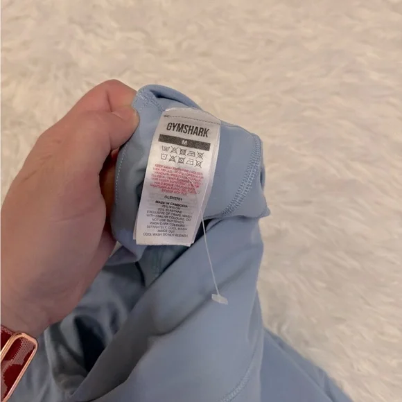 Gymshark Light Blue Bike Shorts - Picture 5 of 7